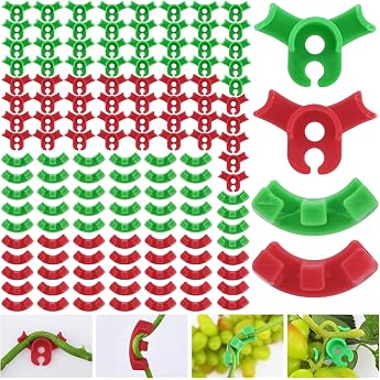 Yoosso 120 Plant Bender Clips 90 Degree Lst Plant Clips 2 Sizes Robust plastic deep grooves to prevent slipping for handle training with more light and air in the garden and greenhouse