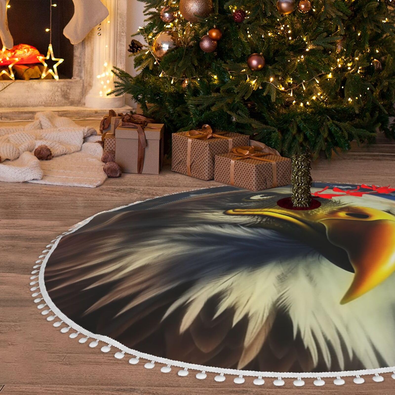 Jupe de sapin de Noël américaine, cadeau idéal décoration de salon