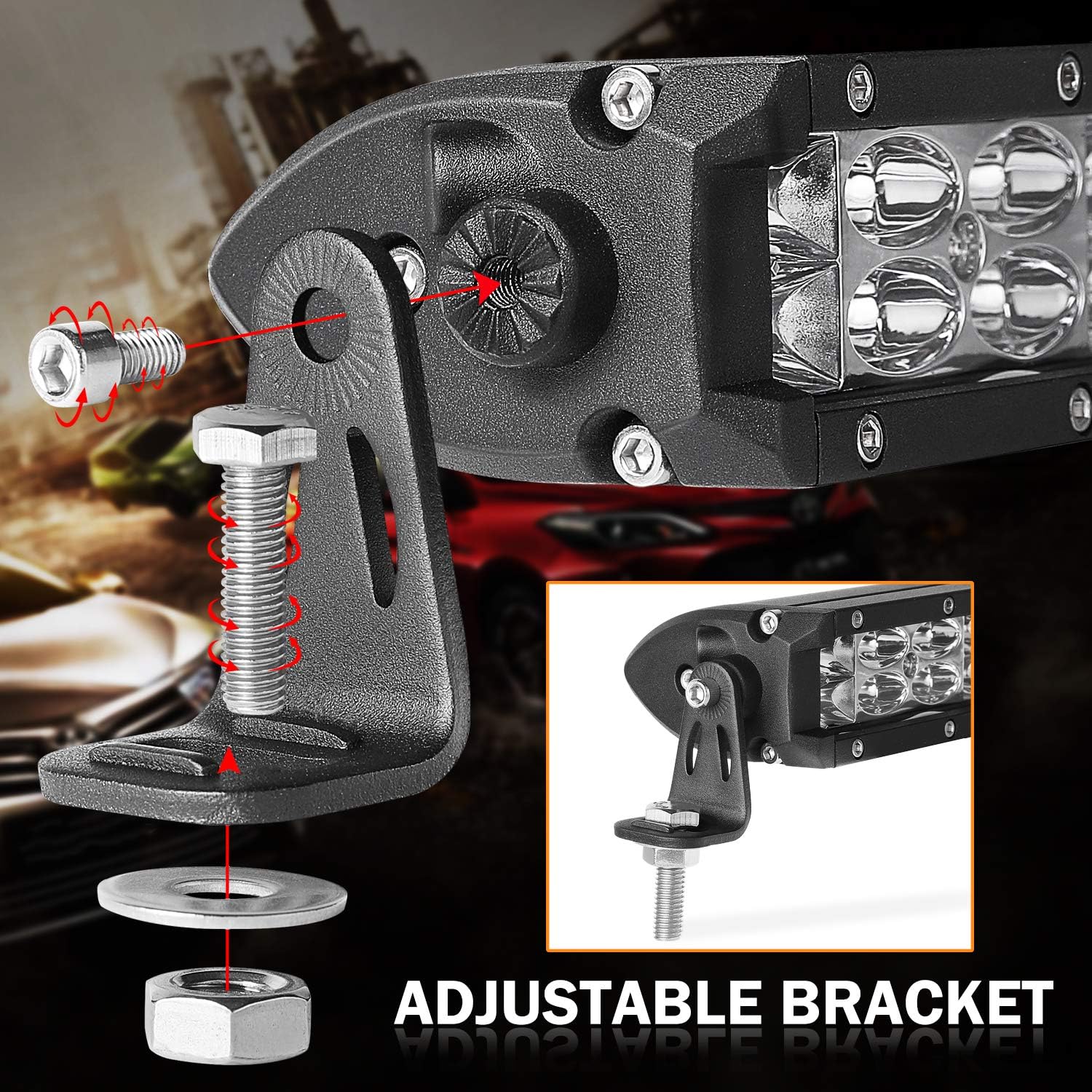 Slim LED Light Bar 30 Inch, AKD Part 252W Super Slim Offroad Driving Light Spot Flood Combo Ultra Slim Grille Bumper Light for Trucks UTV SUV Toyota Chevy Ram Subaru RZR Roof