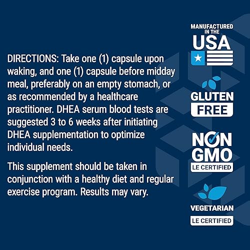 Miniatura 7 de Life Extension DHEA Completo con 7-Keto  Maximiza el apoyo del peso corporal saludable estado de ánimo masa muscular magra libido y más sin OMG sin