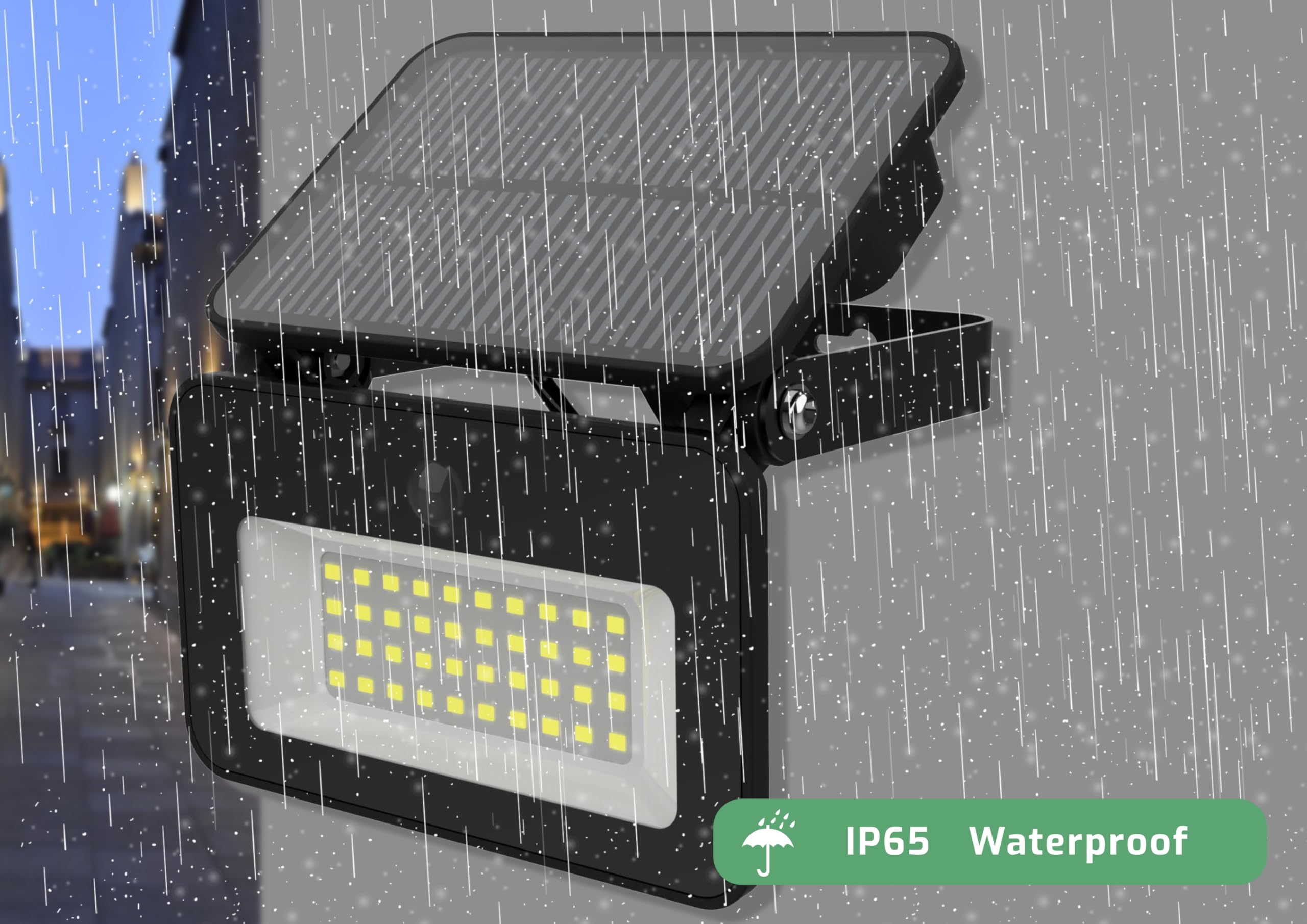 Projecteur solaire LED extérieur avec détecteur de mouvement 1000 lm IP65 6500/4000/3000 K