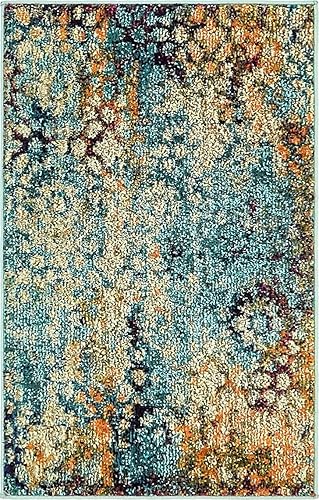 Miniatura 14 de Unique Loom Vita Collection - Alfombra tradicional saturada con medallones florales saturados (3 pies 3 pulgadas x 5 pies 3 pulgadas, rectangular,