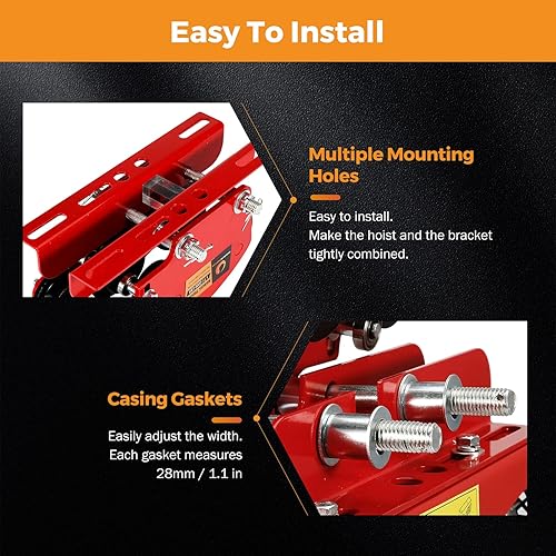 Miniatura 4 de BEAMNOVA Carro manual para I-Beam 1 tonelada de empuje engranado arriba para PA600 PA700 PA800 PA900 PA1000 polipasto eléctrico con 6 ruedas
