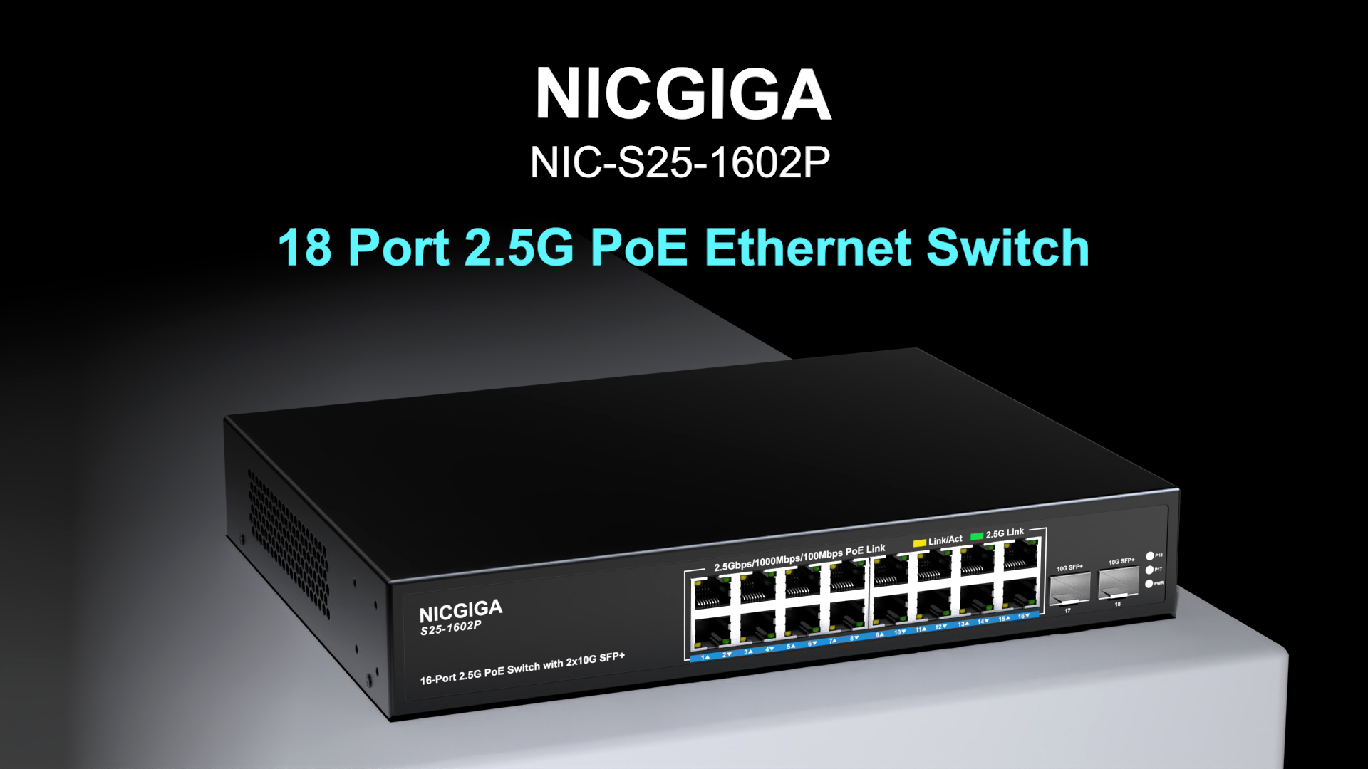 Amazon.com: 16 Port 2.5G PoE Switch Unmanaged with 16 Port 2.5Gb