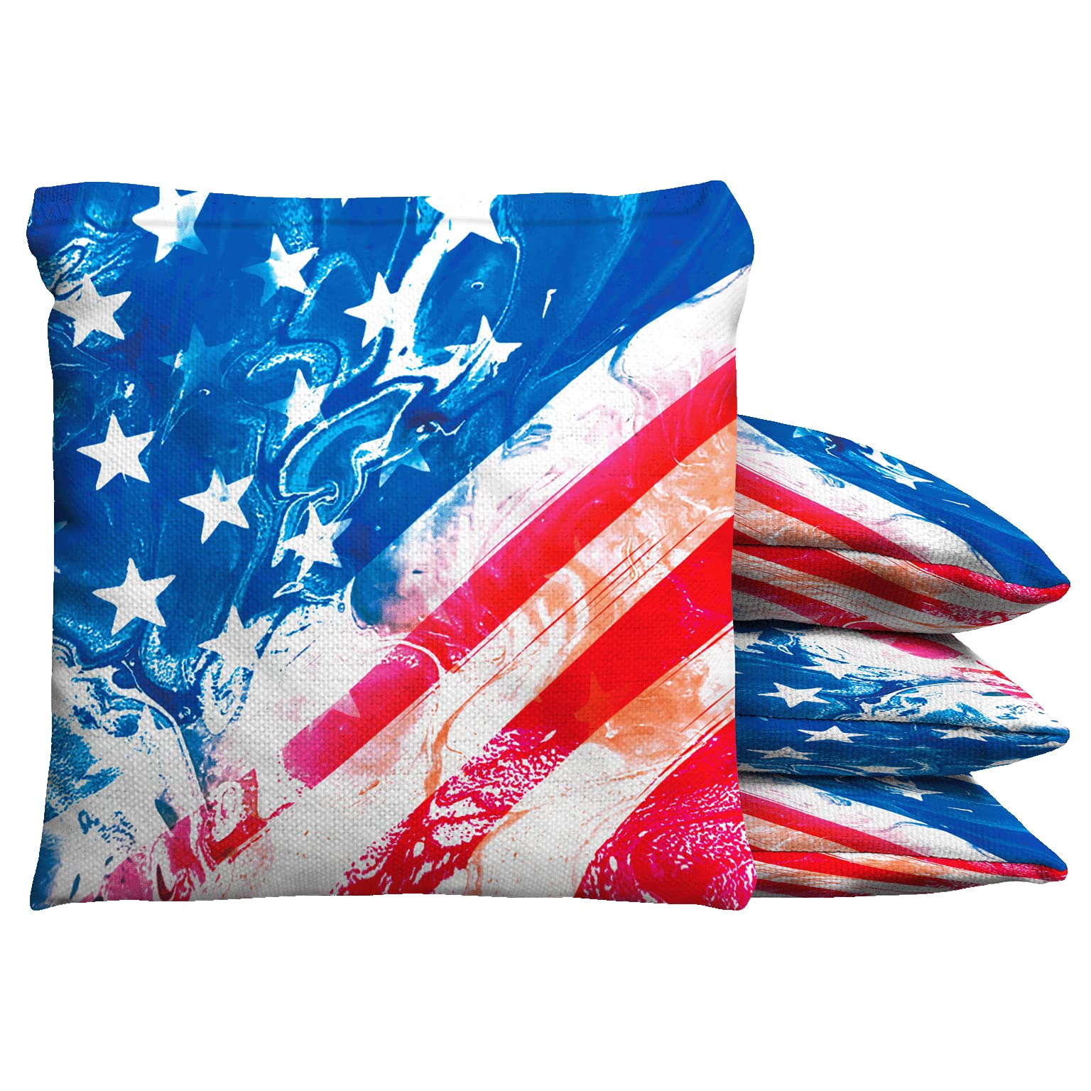 Baggo Faded Glory USA Flag Cornhole 1 LB Bean Bag Toss Bags (Set of 8)