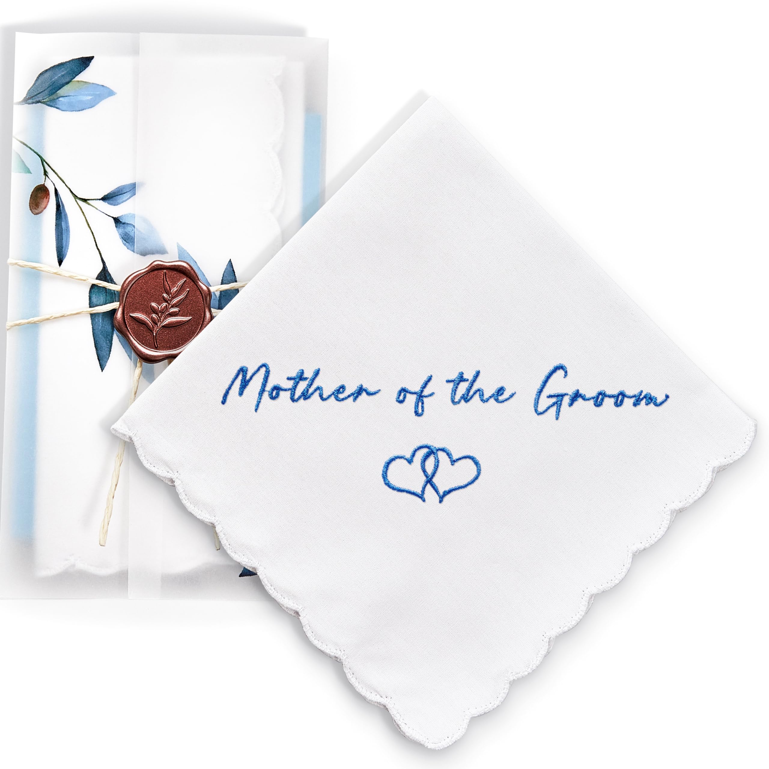 Wedding Handkerchief, Something Blue for Bride, Mother of the Bride Gifts