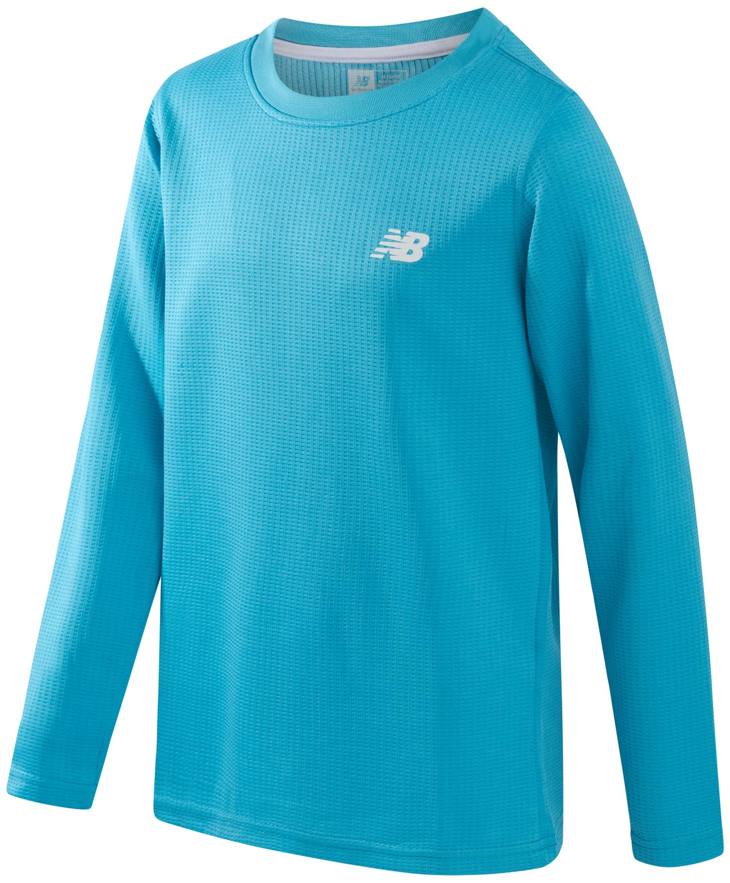 New Balance Boys' T-Shirt - Thermal Waffle Knit Long Sleeve Shirt (Size: 4-20), Size 14/16, Sky Blue