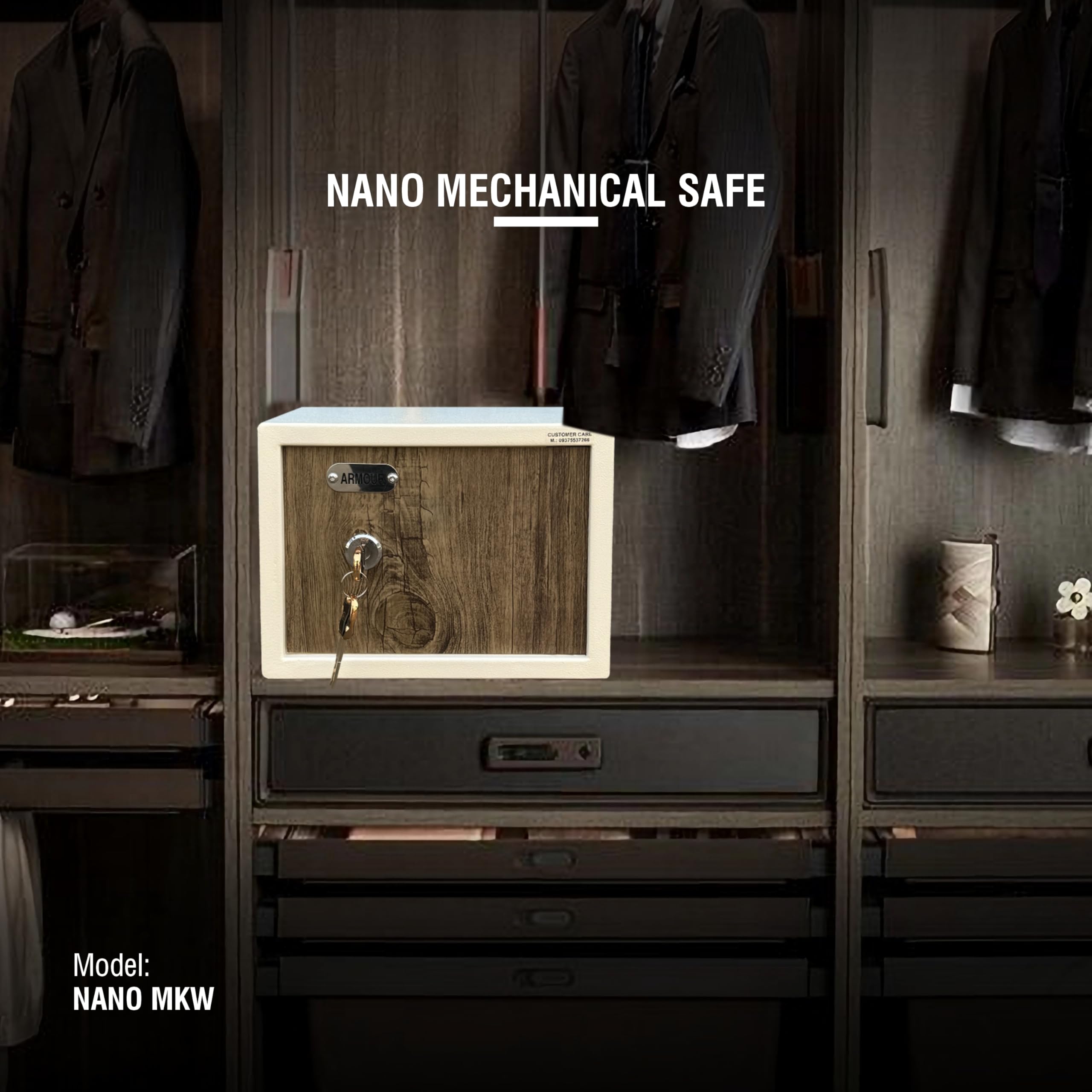 ARMOUR Nano Safe - Mechanical Key Lock for Valuables -2