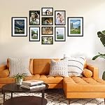 FIXSMITH 10 Pack Multi Picture Frame, Gallery Wall Frame Set with Two 8x10 Black Frames, Four 5x7 Frames and Four 4x6 Frames, Picture Frame Collage Wall Decor Multi-Pack Photo Frame Set