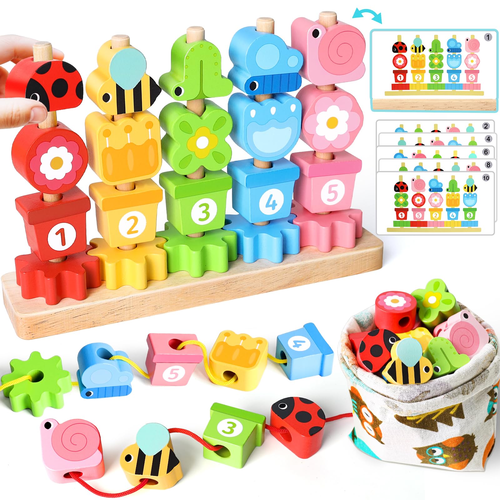 WhizWinks Montessori Spielzeug ab 2 3 4 Jahre Mädchen Junge: Geschenk
