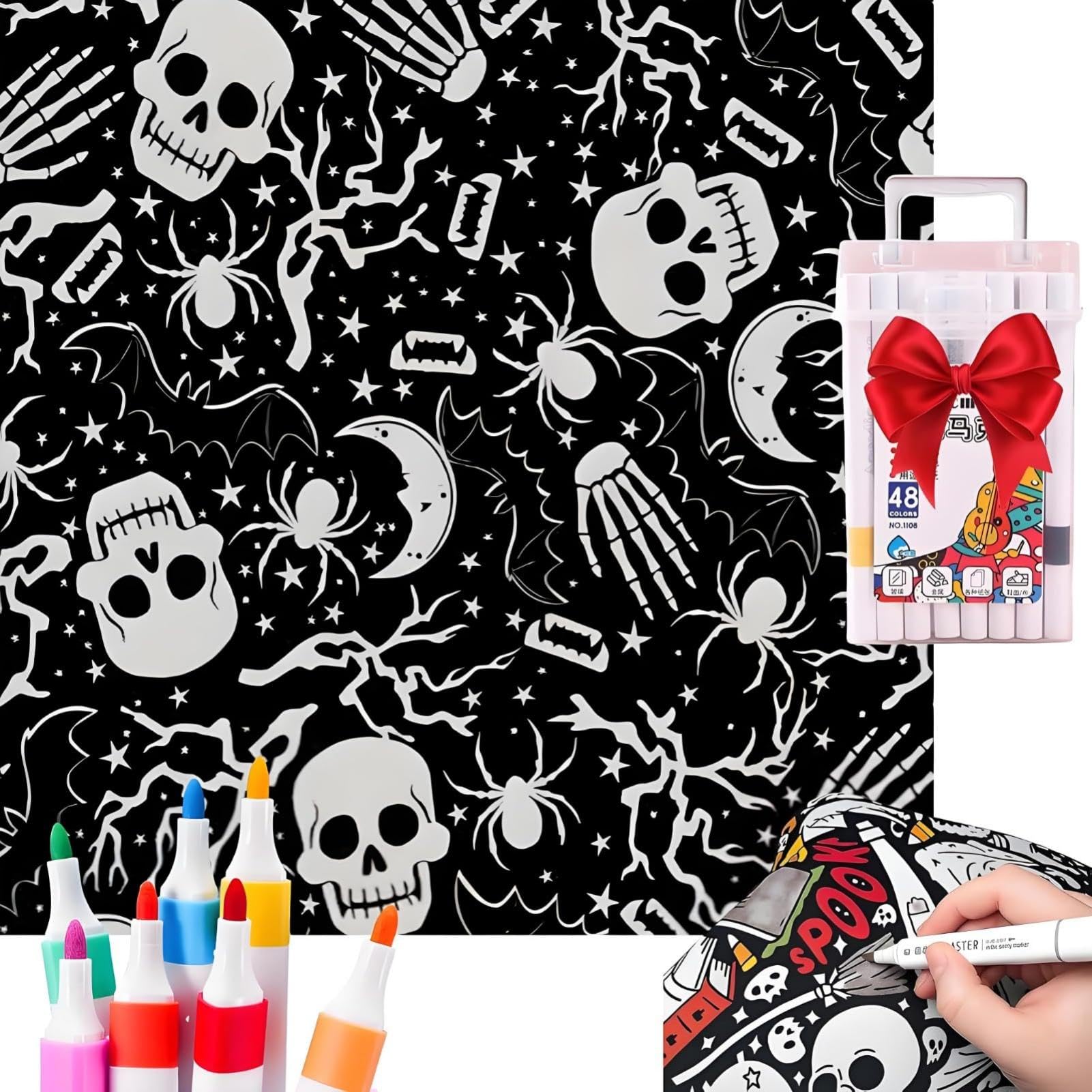 DIY Colouring Blanket with 24 Colour Markers: Color Your Own Blankets，A
