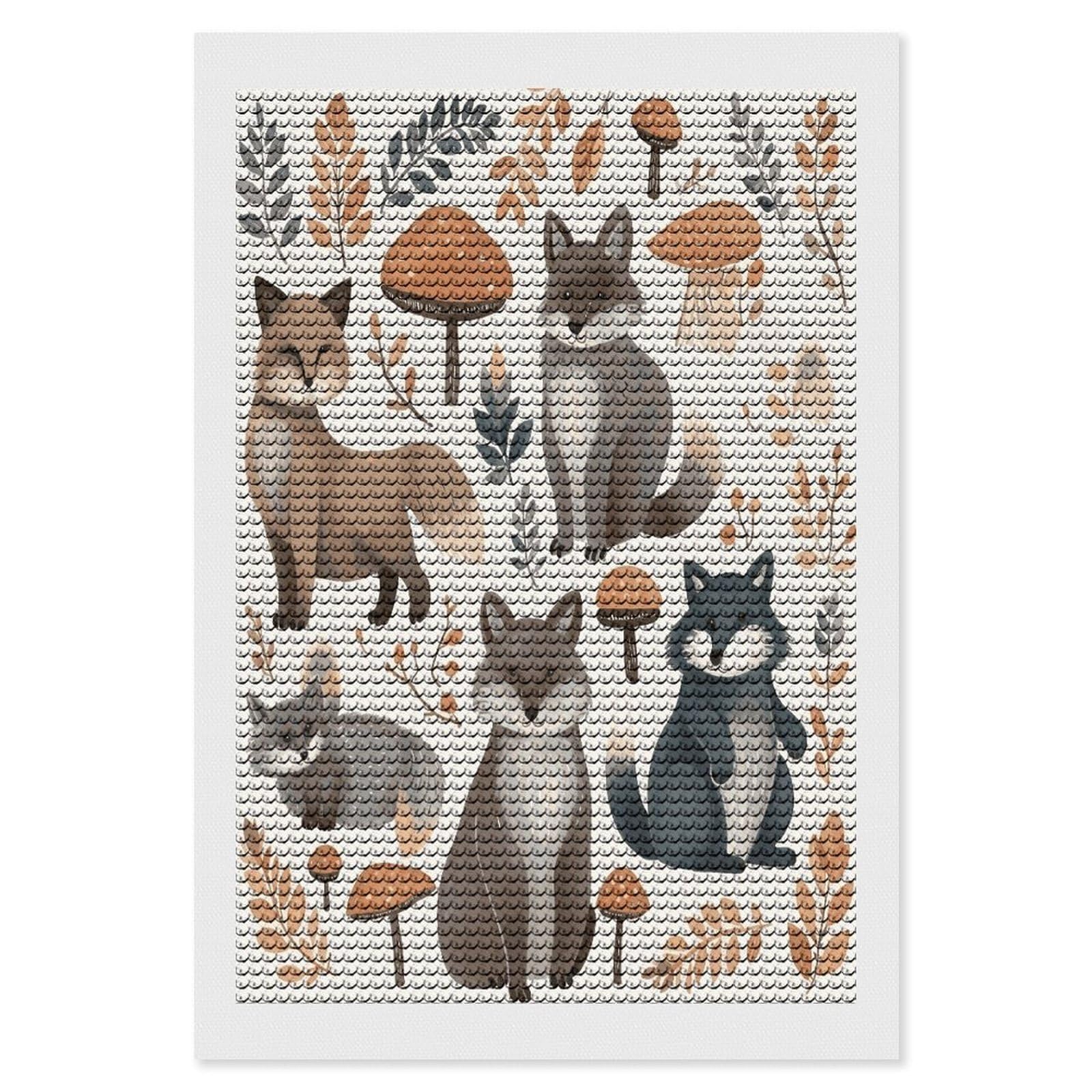 FekiLoot Woodland Raccoon Animals Diamond Art Kits for Adults Diamond Painting Kits for Beginners DIY Diamond Art Kits Round Full Drill Diamond Dot Gem Painting for Home Wall Decor Gift 8"x12"