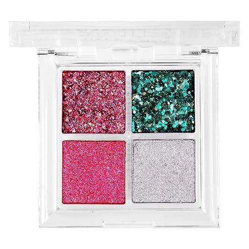 Miniatura 2 de Ruby Kisses Paleta de gemas con purpurina, 4 tonos altamente pigmentados, textura mantecosa, maquillaje de ojos de larga duración (Milky Way)