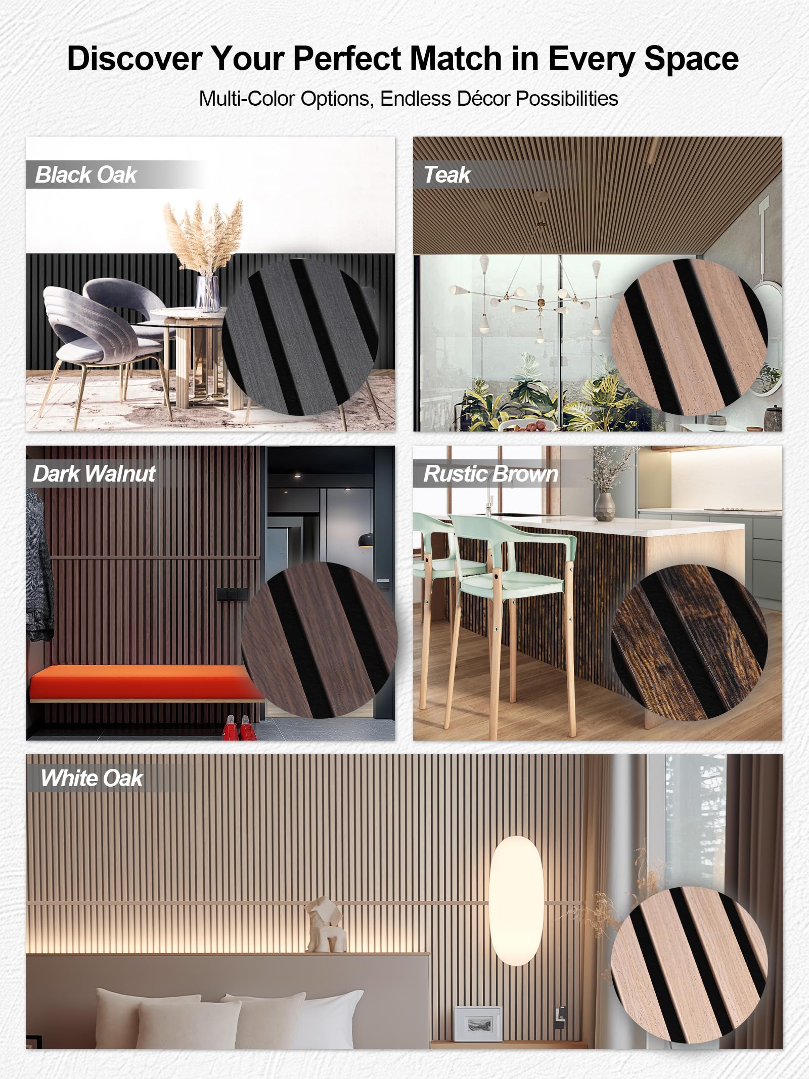 Panel de pared de listones de madera, fácil instalación, versátil, diseño acústico mejorado, adecuado para sala de estar, dormitorio, cocina y oficinas (2 piezas, roble blanco), 47.2 x 23.6 x 0.87