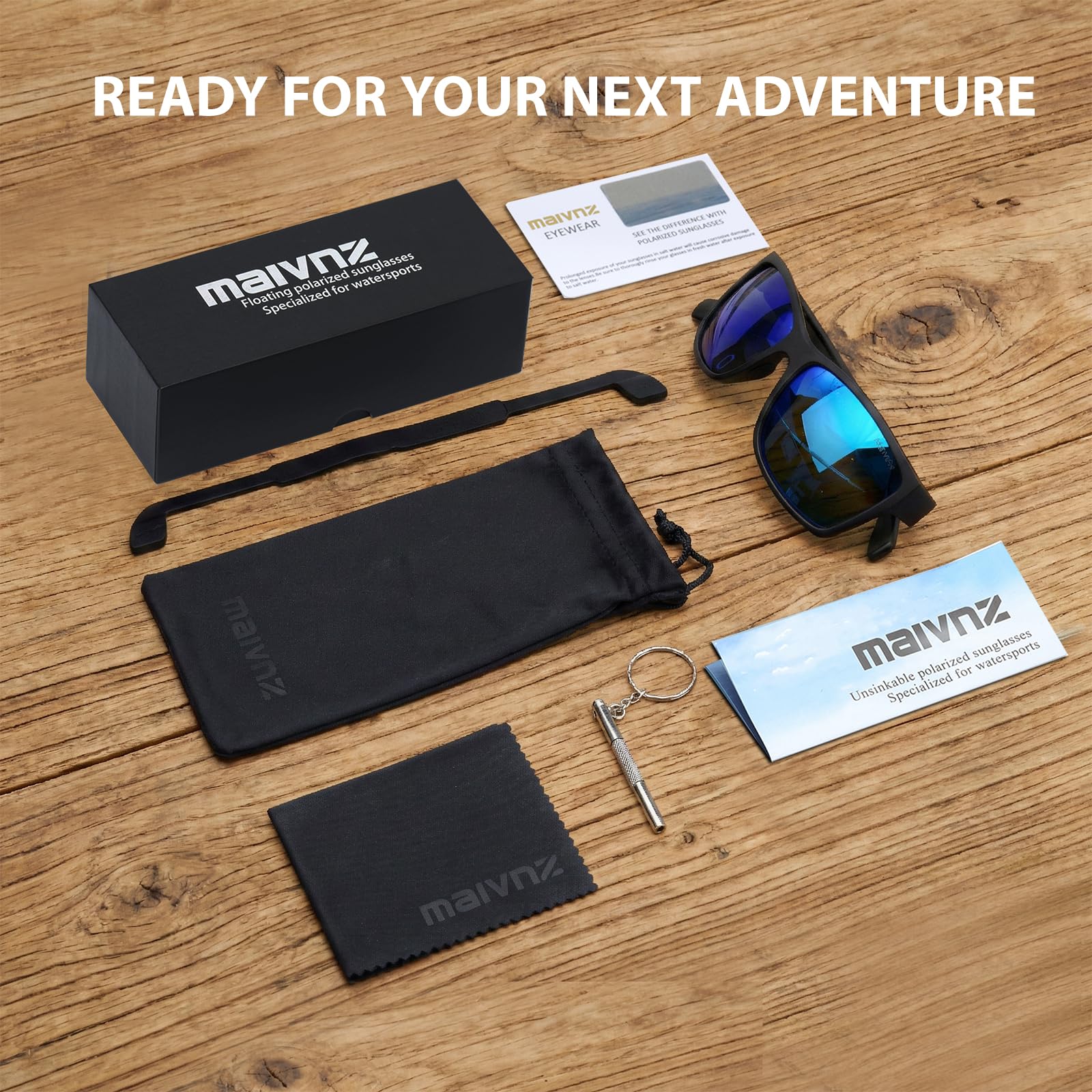 maivnz Gafas de sol polarizadas flotantes para hombre, protección UV, gafas de pesca, barco, kayak, deportes acuáticos