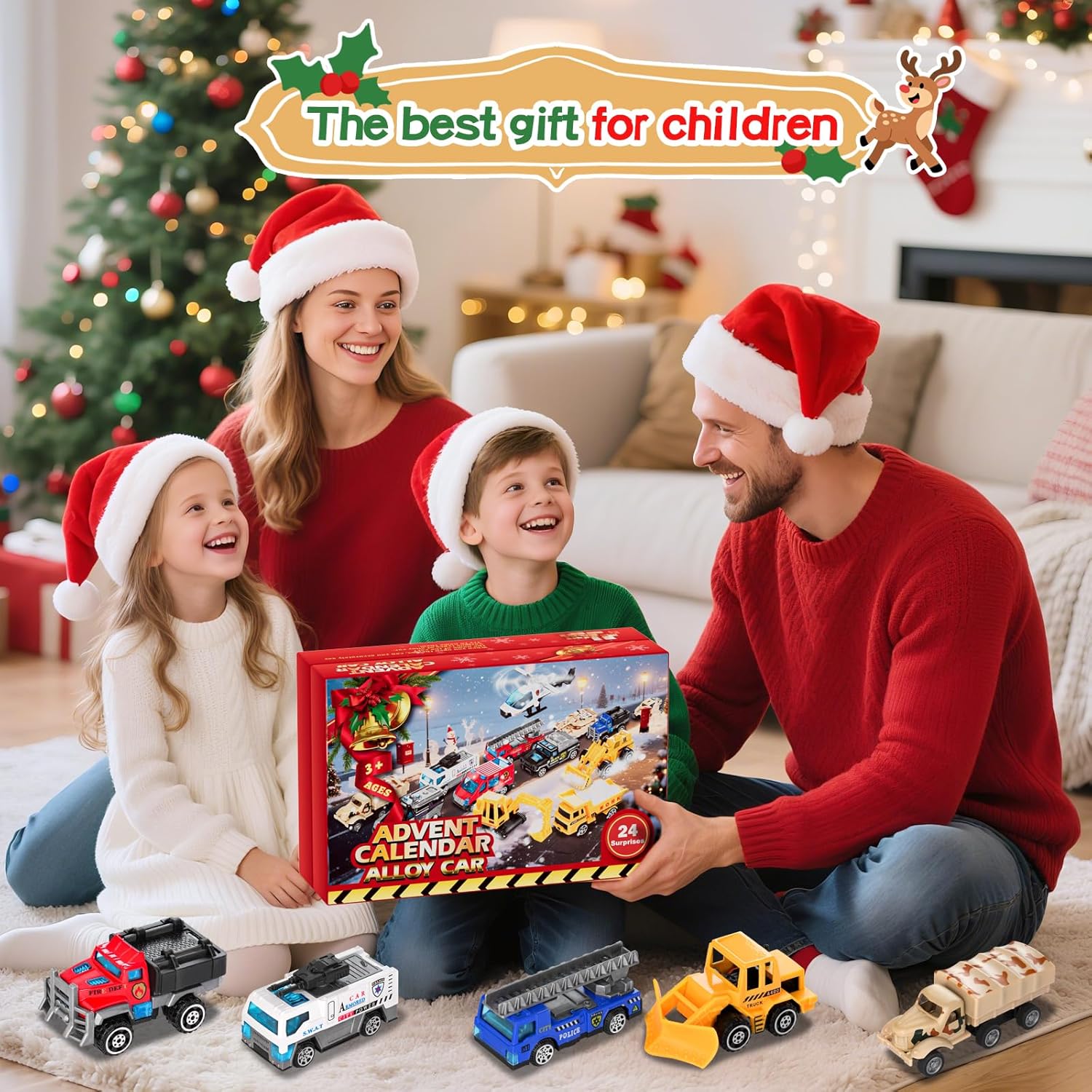 Advent Calendar 2025 Alloy Car Toys for Kids Advent Countdown Calendar Christmas Stocking Stuffer For Boys Girls Gifts 3 age+