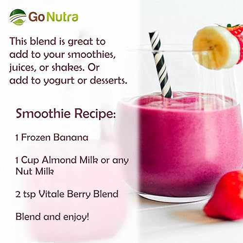 Miniatura 3 de Go Nutra Mezcla de bayas antioxidantes en polvo de batido de superalimentos con Acai Maqui Goji y más mezcla de batidos de impulso nutricional de 8