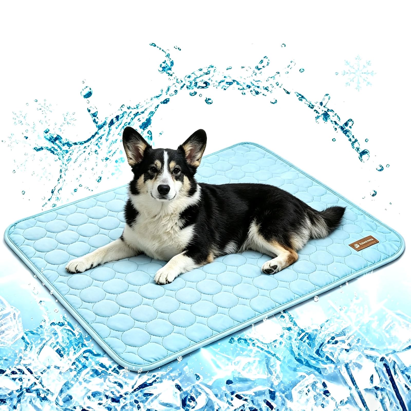 VLSVLS Pelsbarn Cooling Mat, Cooling Dog Beds for Dogs,Self Cool Dog Sofa Mat with Ice Silk Fabric,2025 New Pelsbarn Heatrelief Cool Dogs Mat,Foldable Large Coolbed,Durable Anti-Scratch Gel Pad(L)