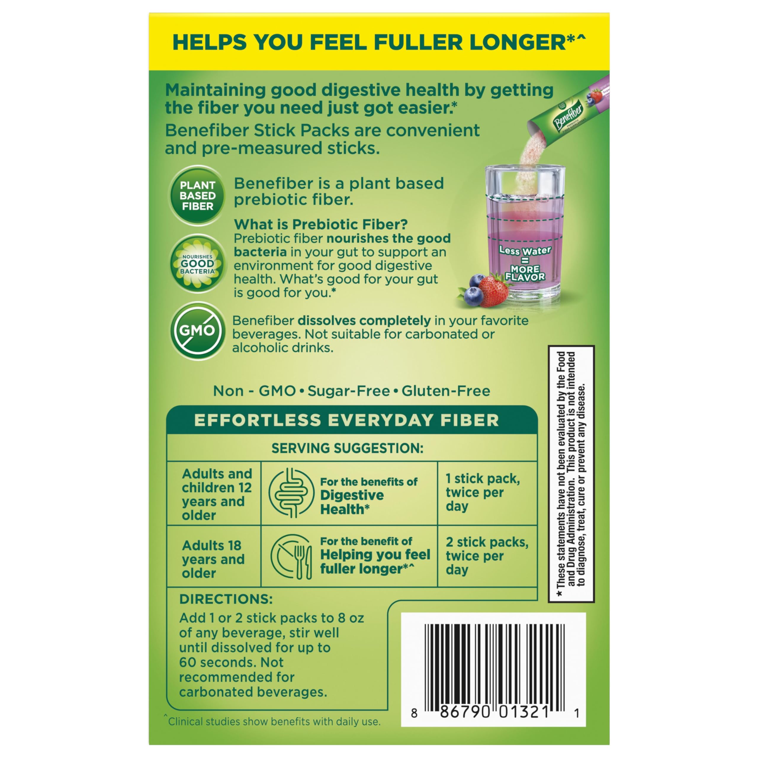 Benefiber Prebiotic Fiber Supplement Powder, Berry Fusion, 24 Stick Packs — Amazon image 14