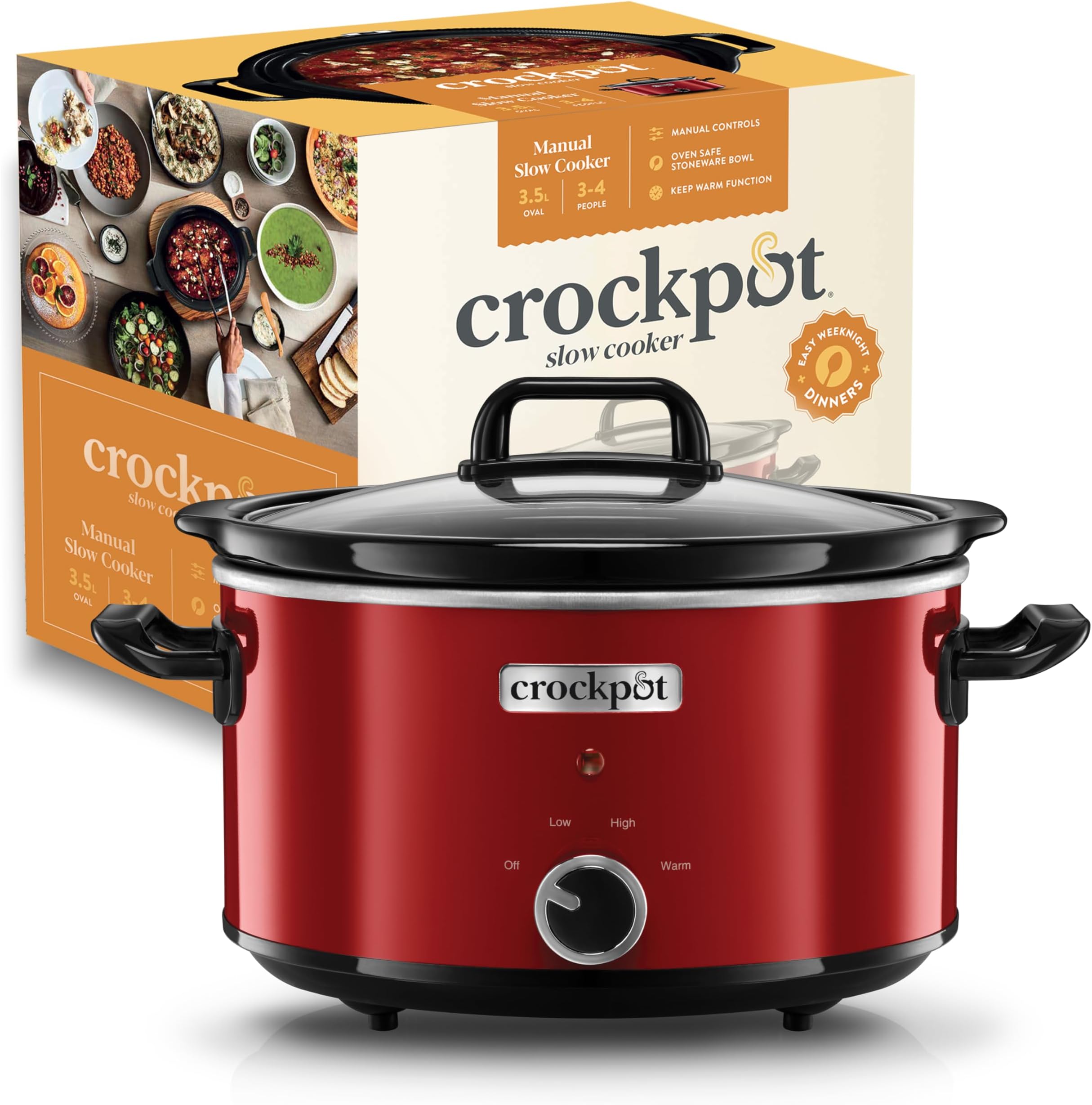 Crock-Pot SCV400RD 220/240V Slow Cooker, 3.5 L