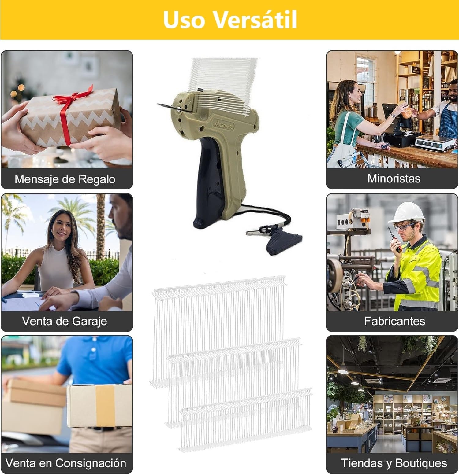 Tobios Kit Pistola Etiquetadora Y Caja De Plastiflecha 5000 Pz