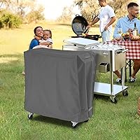 Vista 5 de AKEfit Funda impermeable para carrito de patio, cubierta impermeable para carrito de hielo de 65 a 80 cuartos de galón de capacidad, 34 pulgadas