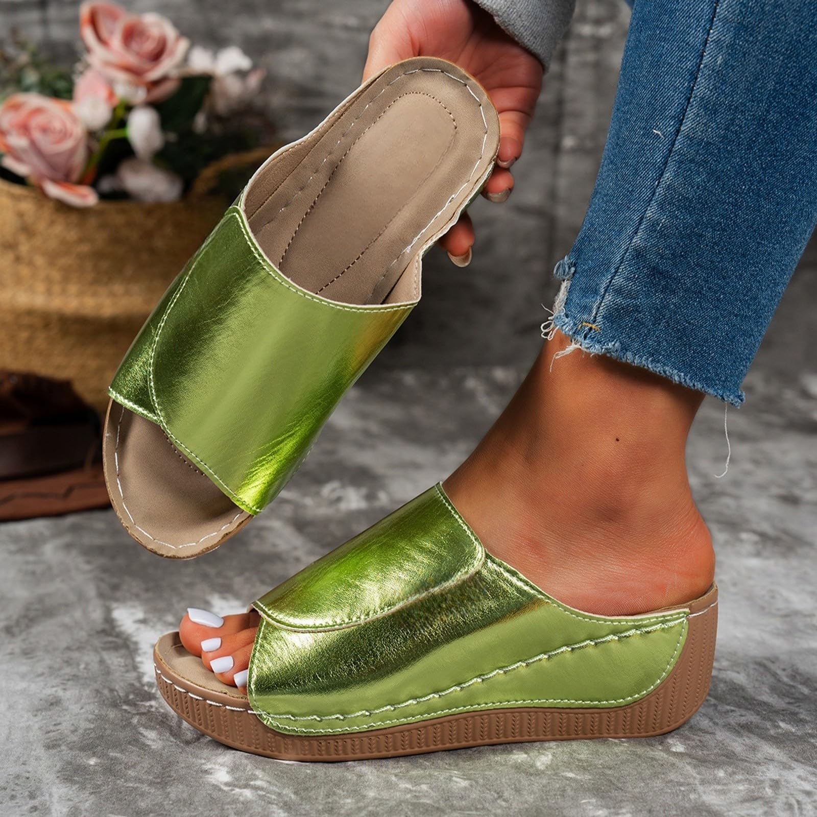 Ciabatte Platform Donna Estive - Ciabatte Donna A Fascia Con Chiusura