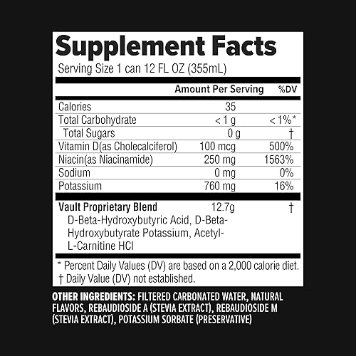 Miniatura 2 de VAULT Bebida energética cerebral sin cafeína, nootrópico para el enfoque mental, nitidez, memoria y tiempo de reacción, sin choques ni nerviosismo,