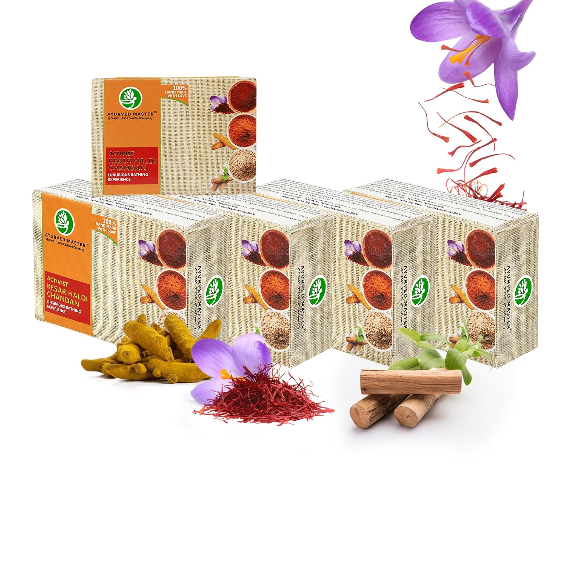 Luxury Kesar Turmeric & Sandalwood Cold Pressed Soap