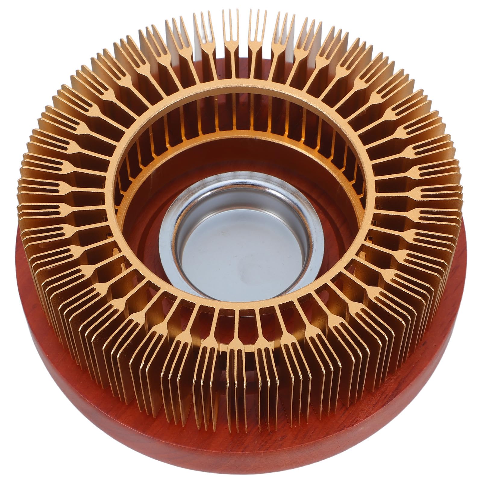Réchaud pour théière en aluminium et bois pour chauffer le thé et le café