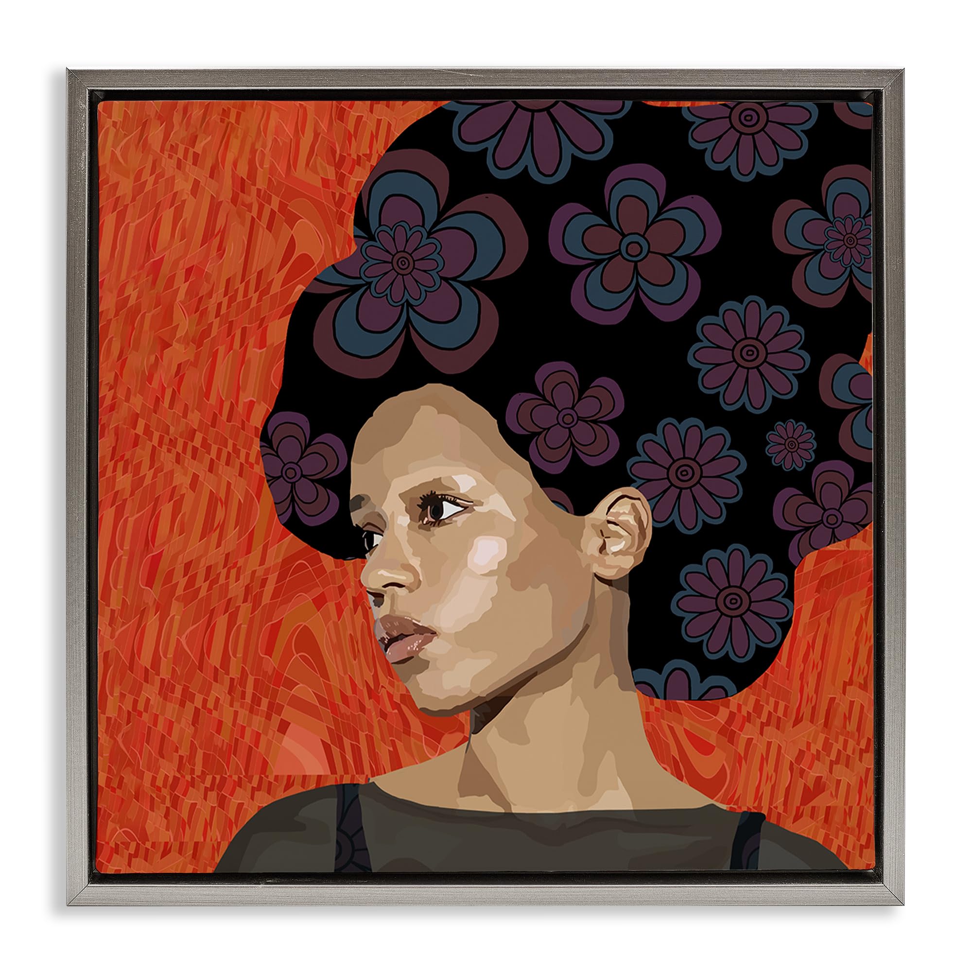 Stupell Industries Luster Gray (Matte) 'Portrait Of A Dreamer'| Floating Frame Canvas Art