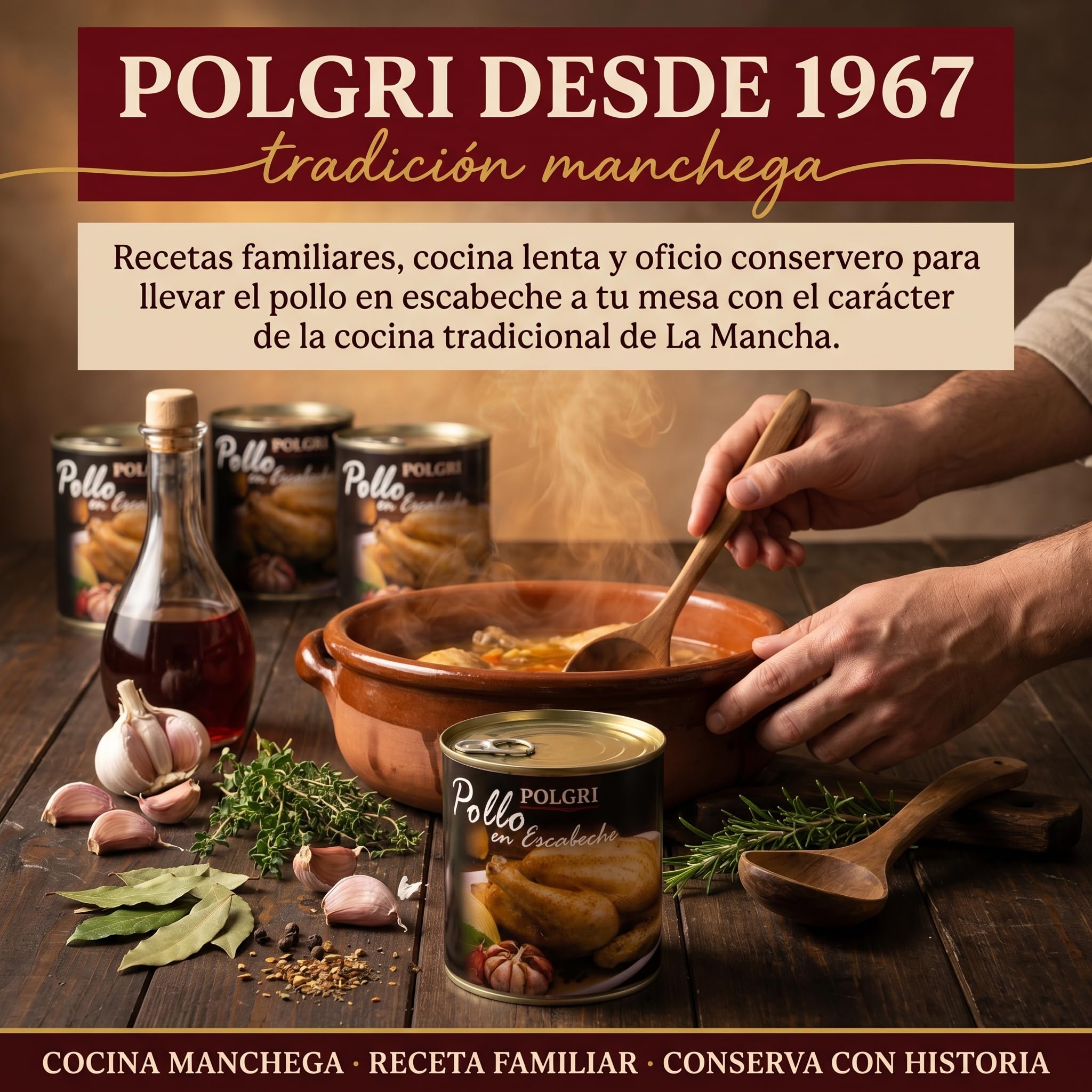 Pollo en Escabeche Polgri 800 grs. x 3 unds.