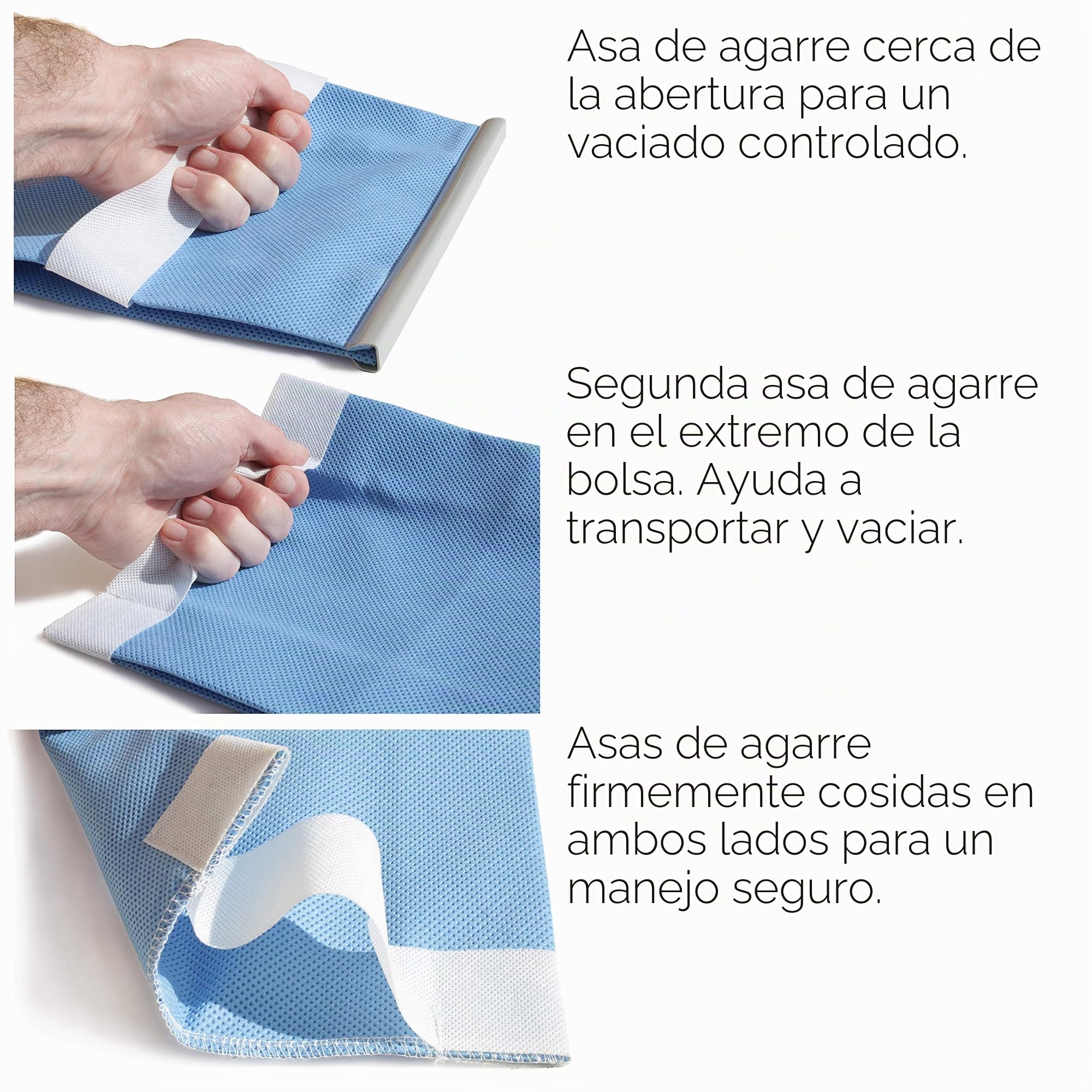 Bolsa de filtro reutilizable | Saco colector de suciedad para aspiradora en seco y húmedo + aspirador industrial (20 litros//apertura de bolsa de 55 mm para Bosch AdvancedVac 20)