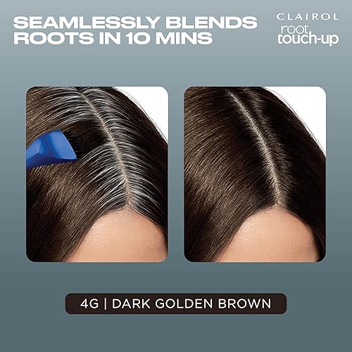 Miniatura 5 de Clairol Root Touch-Up de Nice'n Easy Tinte permanente de cabello, 4G, color de cabello castaño dorado oscuro, paquete de 2.