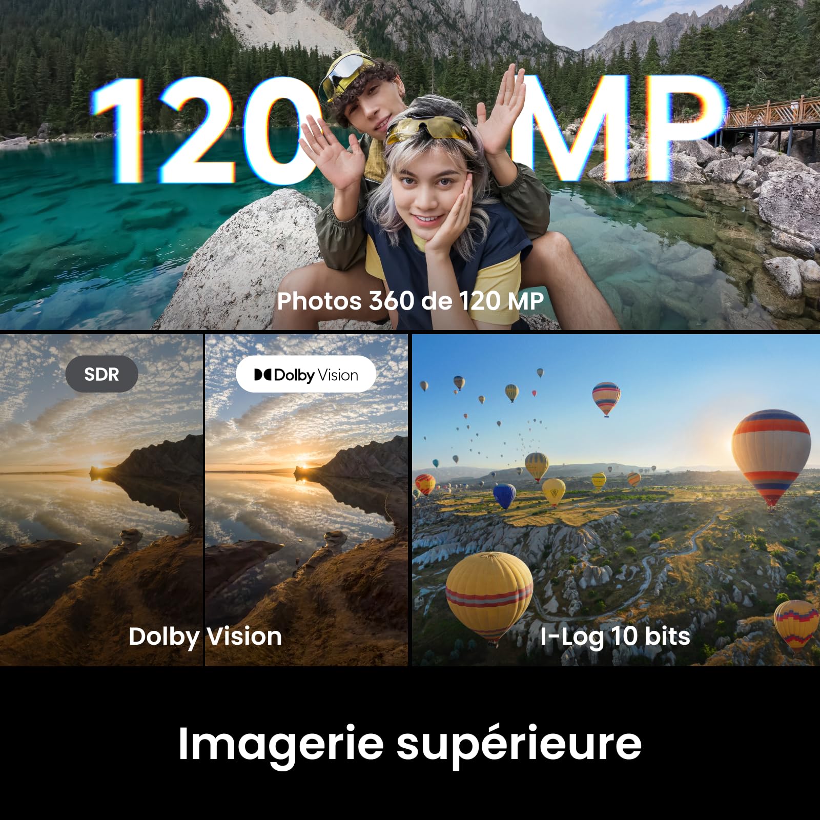 Insta360 X6 Pack Essentiels - Caméra 360 8K avec capteurs 1/1,1"