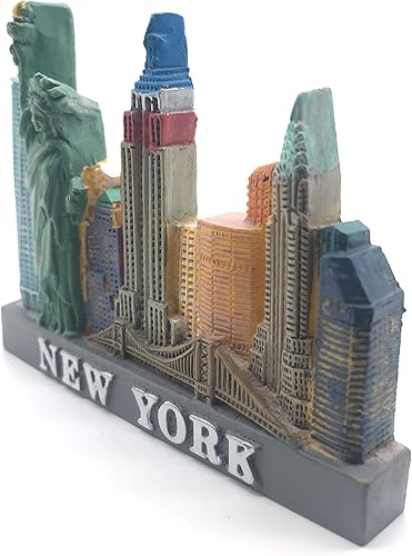 Miniatura 8 de Imán de nevera de Nueva York, Estados Unidos, resina 3D, hecho a mano, artesanía, turista, viaje, ciudad, recuerdo, colección, etiqueta, nevera,