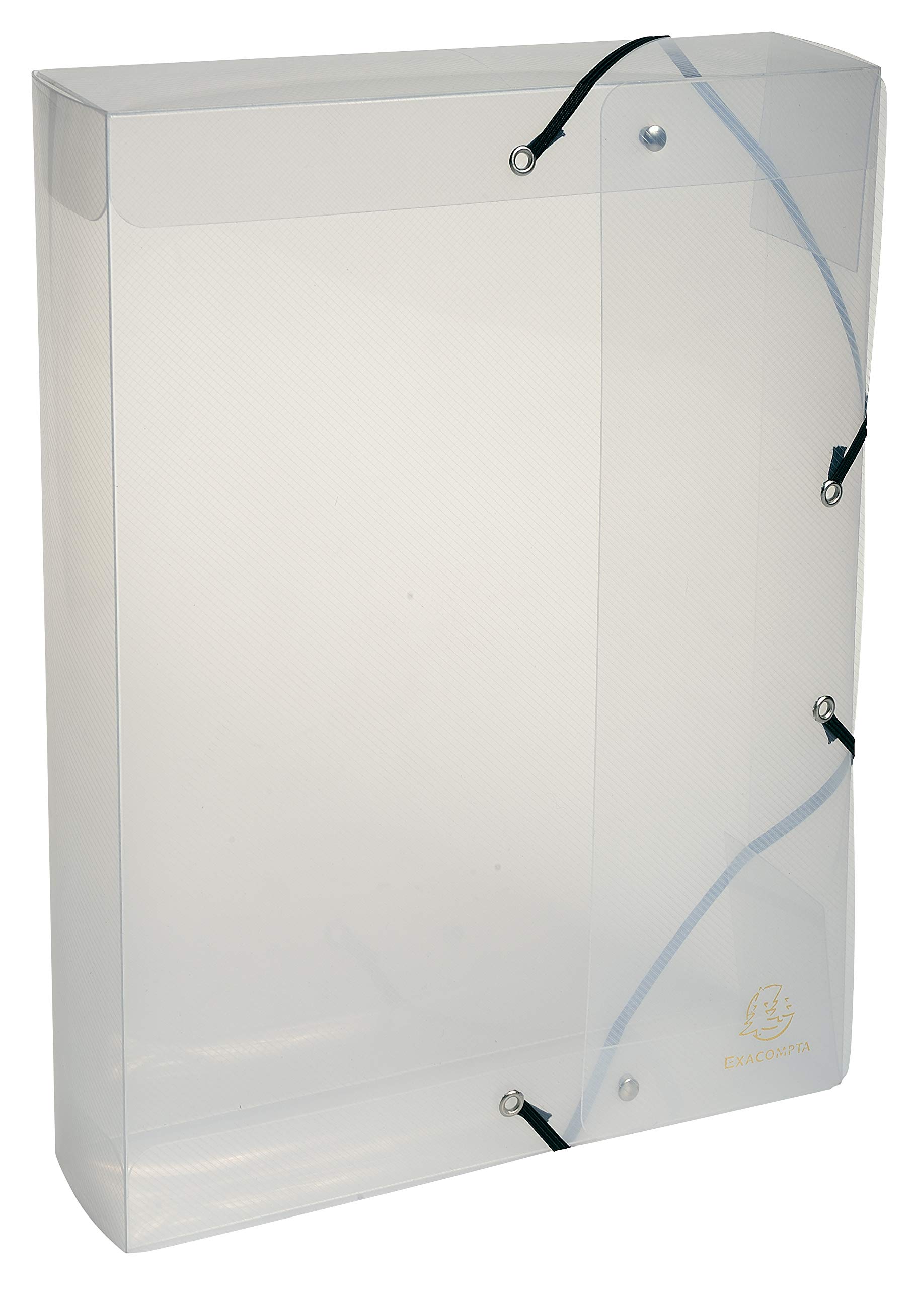 Exacompta 8 scatole archivio PP Crystal A4 dorso 6 cm cristallo