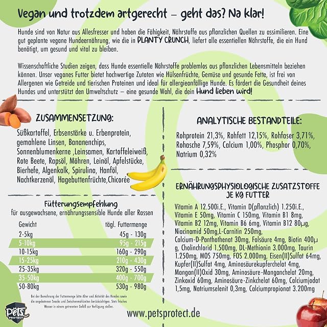 Foto 8 de 8 de Planty Crunch - Comida para perros 100% vegana seca (5000 g)