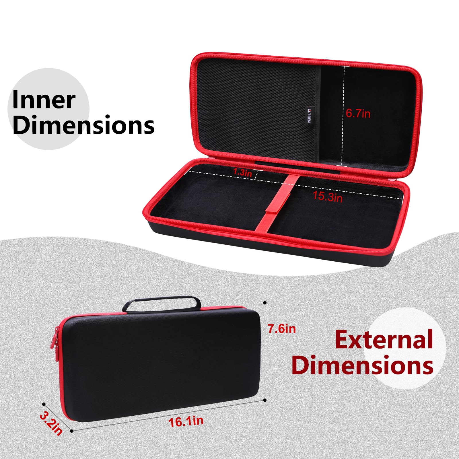 LTGEM Case Compatible with 8Bitdo Retro Mechanical Keyboard(Inside: 15.3