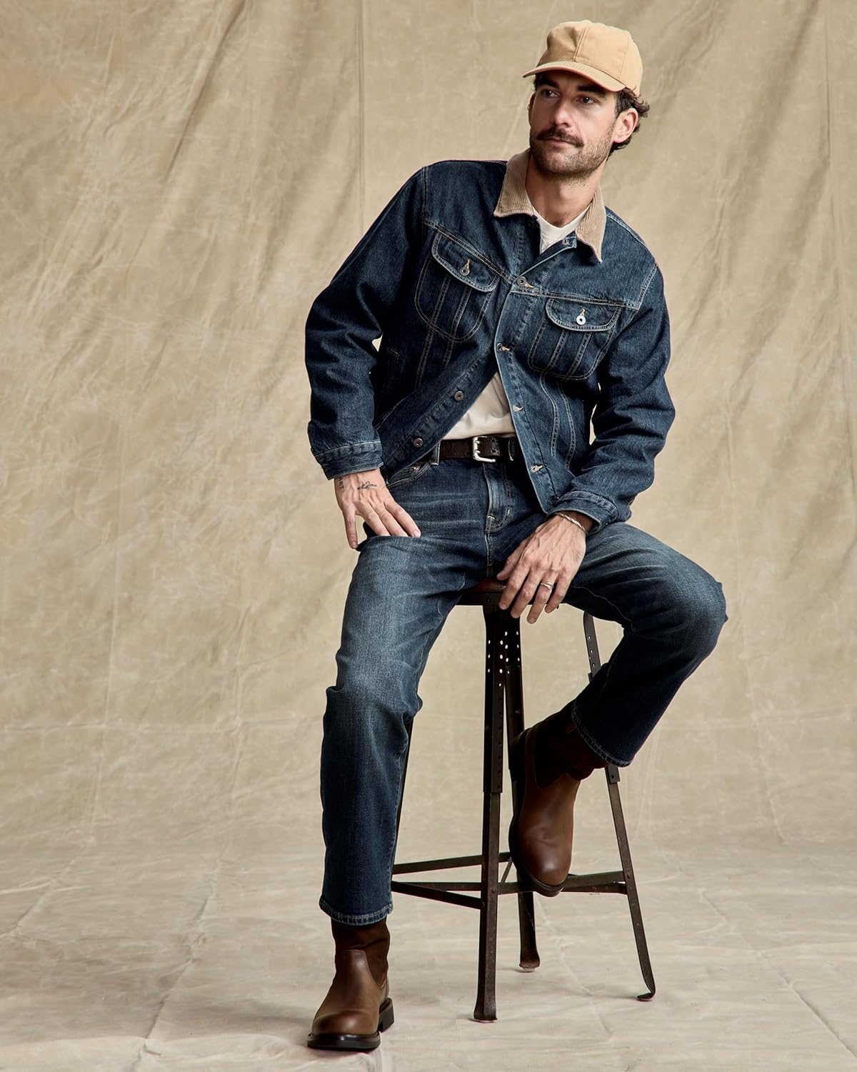 Huckberry Flint and Tinder Flannel-Lined Denim Trucker Jacket, Mens Jean Jacket