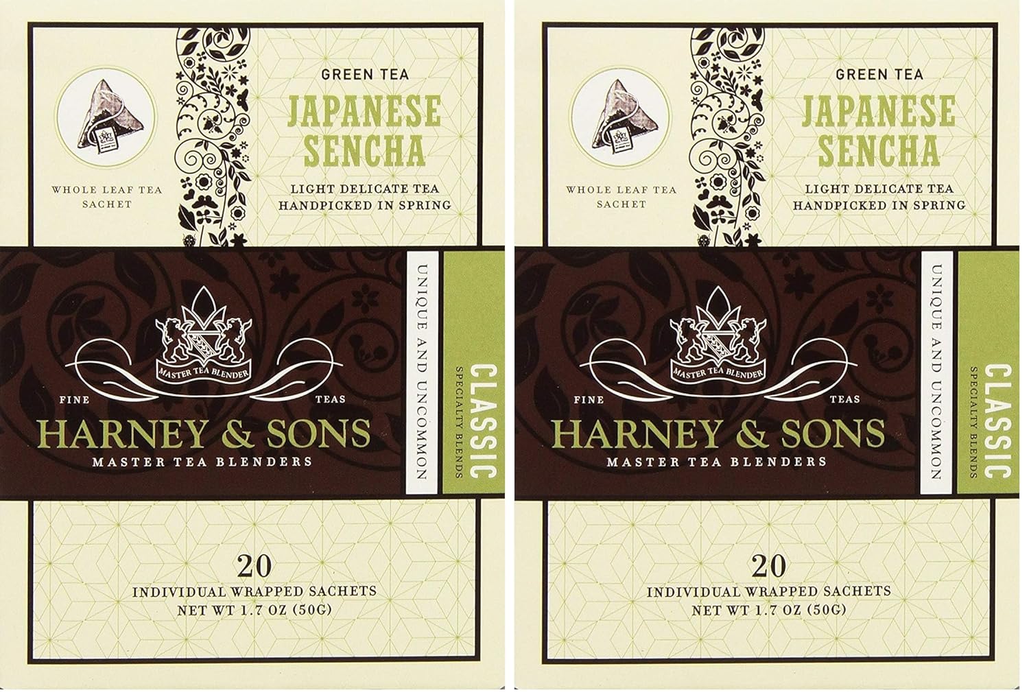 Harney & Sons Green Tea, Japanese Sencha, 20 Count (Pack of 2)