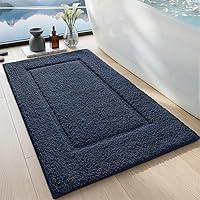 Vista 12 de DEXI Alfombra de baño de 36 x 24 pulgadas, lavable antideslizante para suelo de ducha, tapete de baño absorbente de secado rápido con respaldo