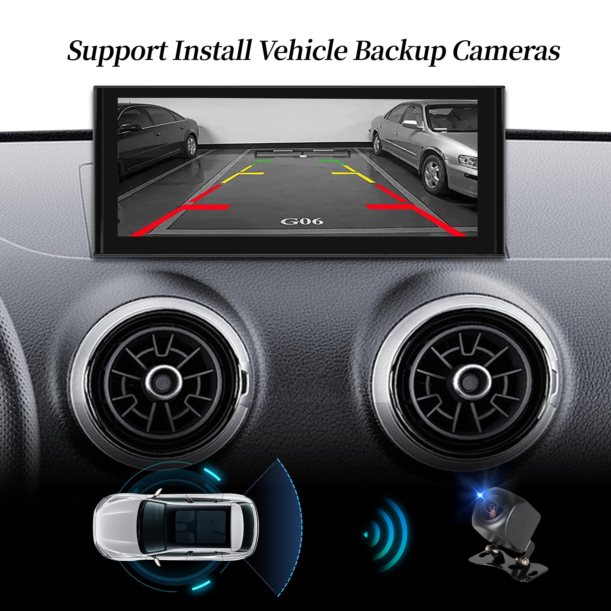 Aktualizacja ekranu Linux 25.0 cm do Audi A3 S3 RS3 8V MIB1 MIB2, Wireless CarPlay i Android Auto, lustrzanie ekranu, kamer samochodowych