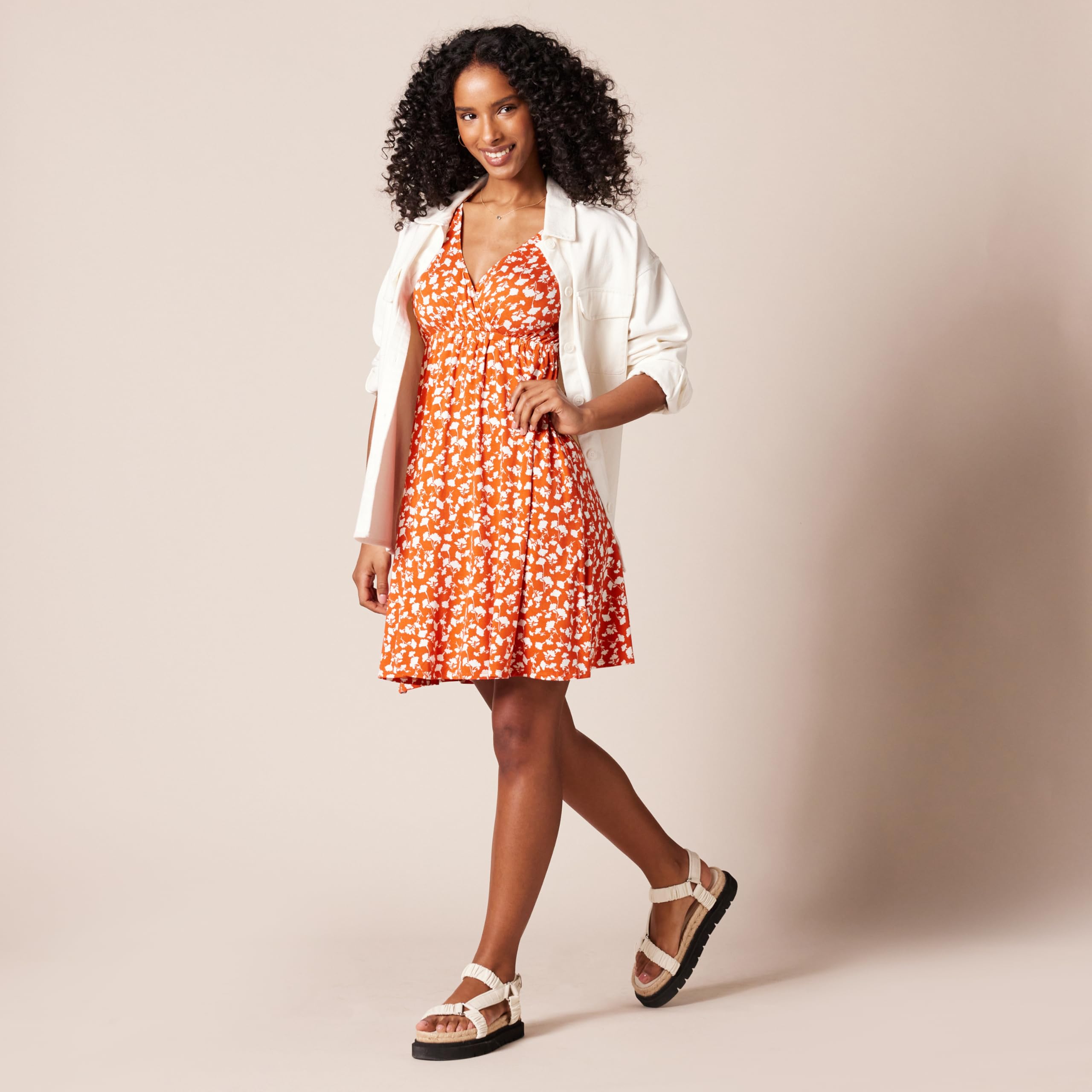 Amazon Essentials Mujer Vestido Cruzado (Disponible en Tallas Grandes)