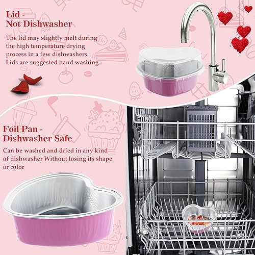 Miniatura 7 de BAKINGPAK - Moldes para magdalenas, 50 piezas de 8 onzas, mini moldes para pasteles con tapas, cuadradas, desechables, de papel de aluminio, moldes