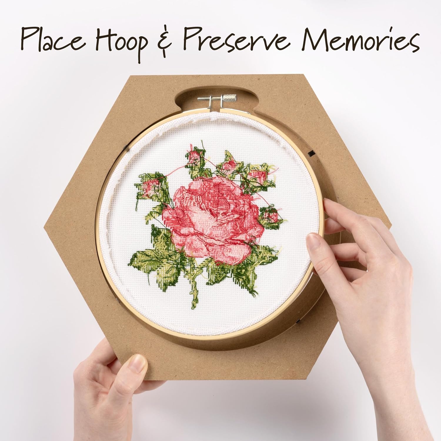 Bucilla, Embroidery Hoop Hexagon Frame, Fits 8" Embroidery Hoop