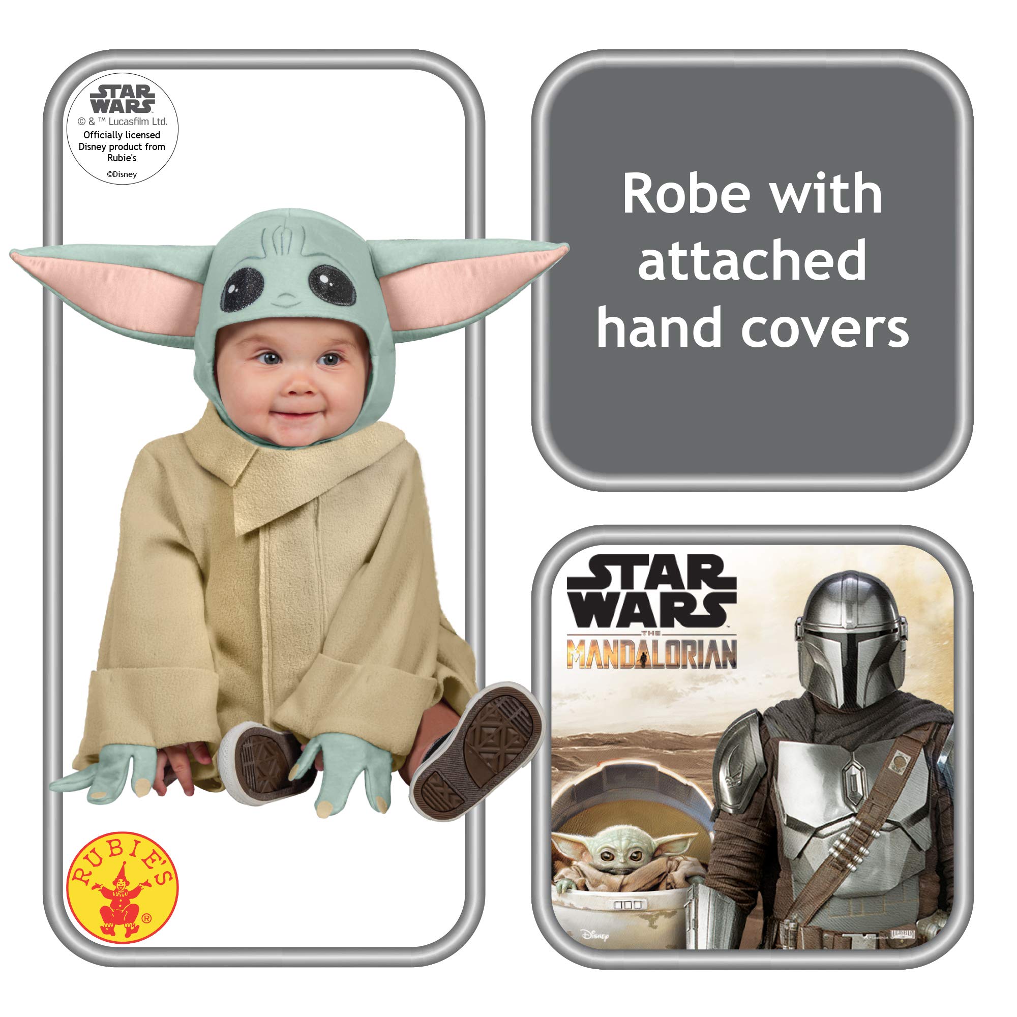 Rubie's - Costume ufficiale Disney Star Wars, personaggio il Bambino della serie il Mandaloriano