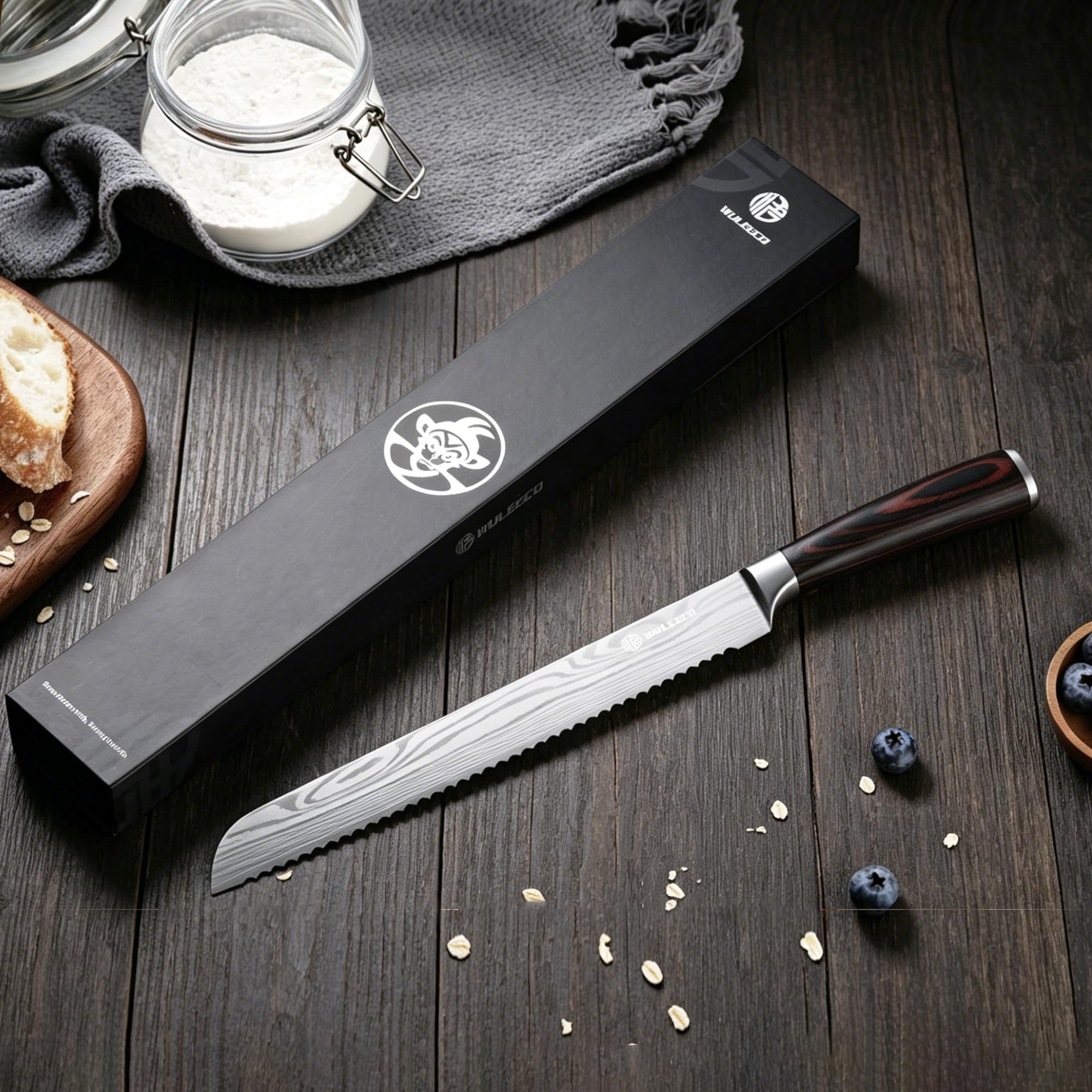 WULEECO Bread Knife - 10 Inch Serrated -6