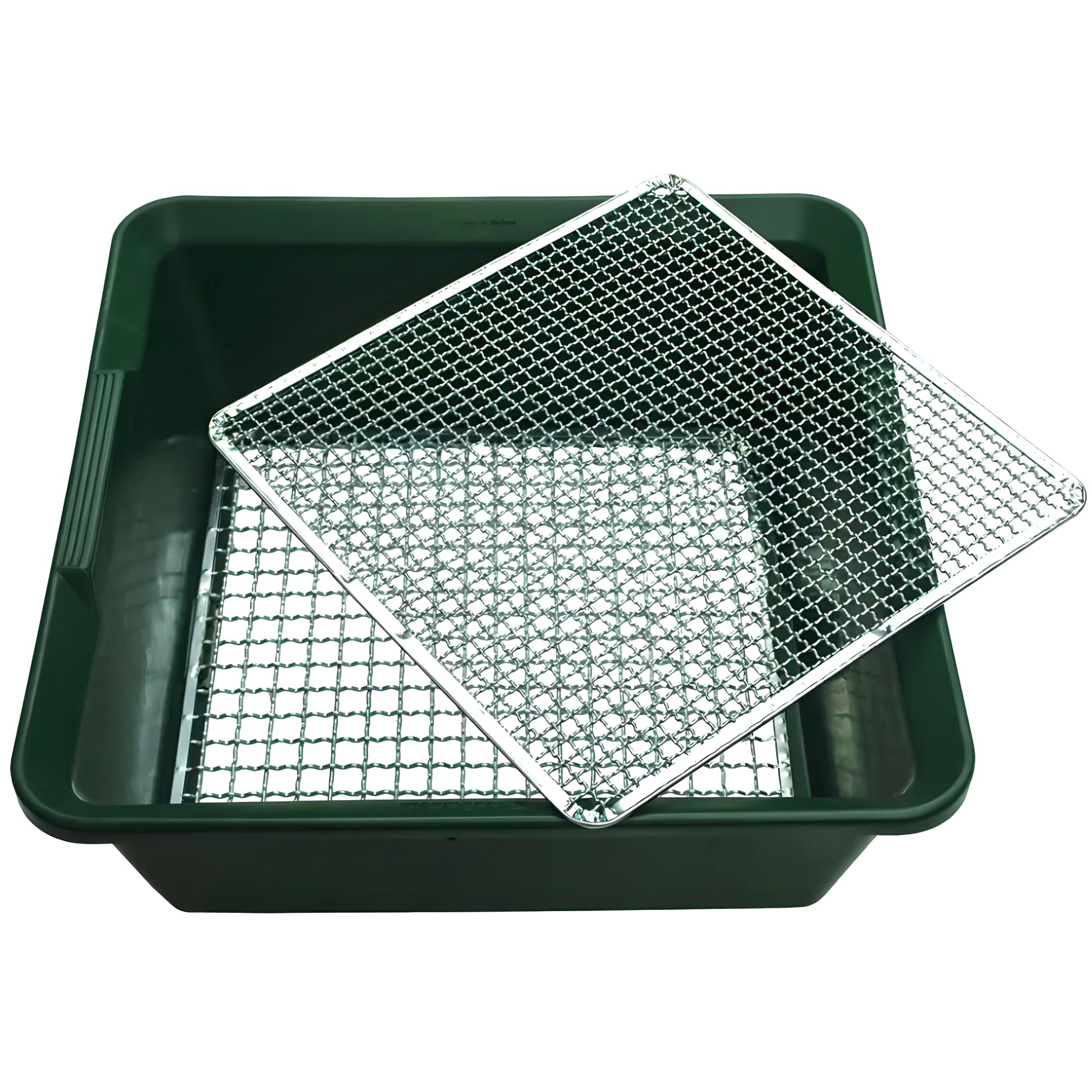 AMKGarland Garden Sieve 2 in 1 Galvanised Steel Fine Mesh Compost Riddle Interchange Soil