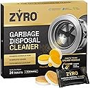 Garbage Disposal Cleaner and Deodorizer | 24 Pack | Kitchen Sink Cleaner Tablets | Eliminates Odor | Fights Grease & Buildup | Foaming Scrub Action | Citrus Fresh | 1 Year Supply | Zyro